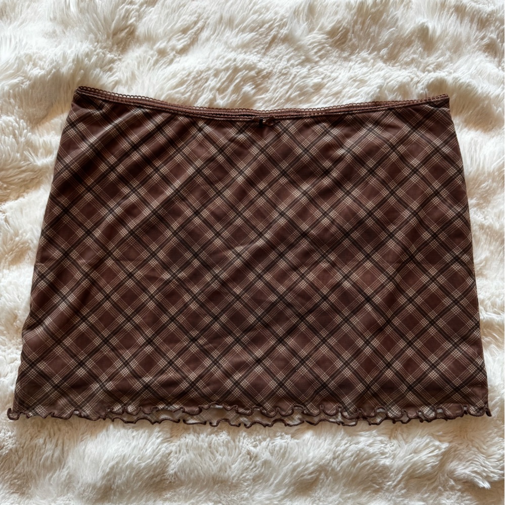 H&M Brown Mini Pencil Skirt Casual